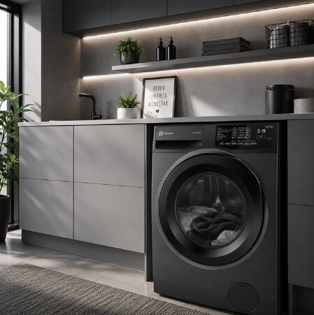 Lavasecarropas Frontal Electrolux 10,5kg/7kg Gris Inverter Lavado Inteligente LSC11