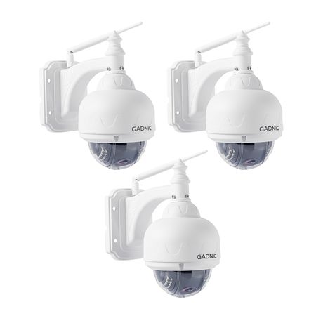 Kit x3 Cámaras de Seguridad Gadnic Domo P2P con Visión Nocturna Wifi Full HD
