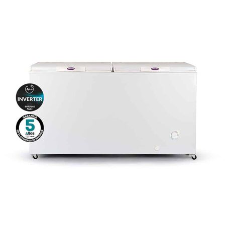 Freezer Horizontal Inelro 470 Litros Inverter Blanco Doble Tapa Fih-550