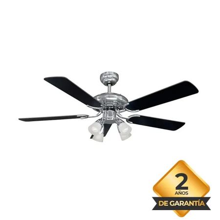 Ventilador de Techo Liliana 5 Palas de Madera Reversibles BlancoNegro 120cm 4 luces VVTHM415