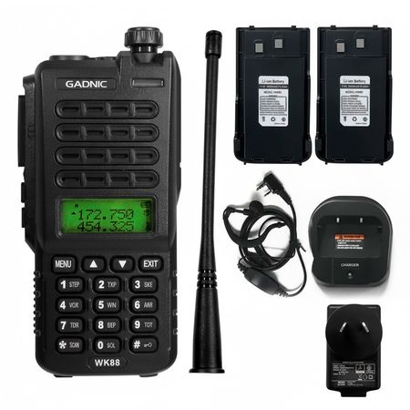 Handy Gadnic WK88 Bi-Banda 10w 128CH Hasta 12km + 2 Baterías y Manos Libres