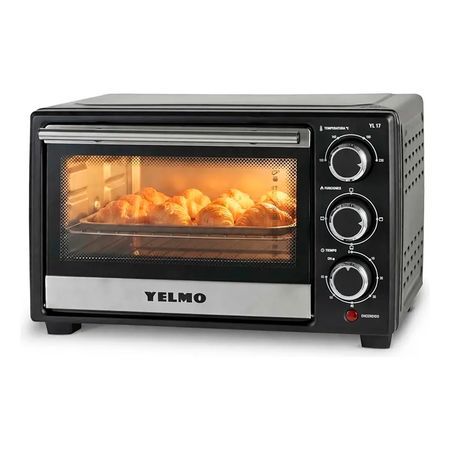 Horno Electrico Yelmo Yl-17 1280w 17 Litros Con Temporizador Color Negro De Mesa