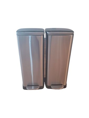 Cesto de Basura con Pedal Ezego Acero Inox 60L RM284