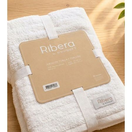 Juego de toallas Bouquet Ribera Blanco