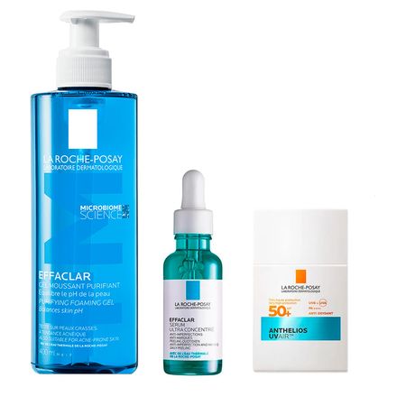 Anthelios UV Air Fps50 La Roche Posay + Effaclar Serum + Gel