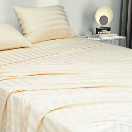 Sabanas premium Dobby Para Cama 1 1/2 Plaza extra suave Beige