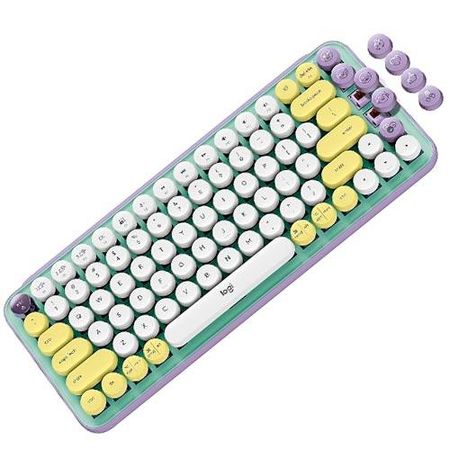 Teclado Logitech Pop Emoji Mint Wireless Bluetooth