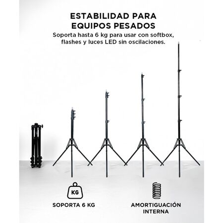 Tripode Gadnic FOTO0010 Para Iluminadores 1.87 Mts