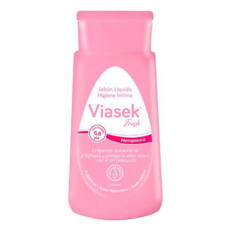 Jabon Liquido Intimo Viasek Fresh Ph 6.8 Menopausia 200 Ml