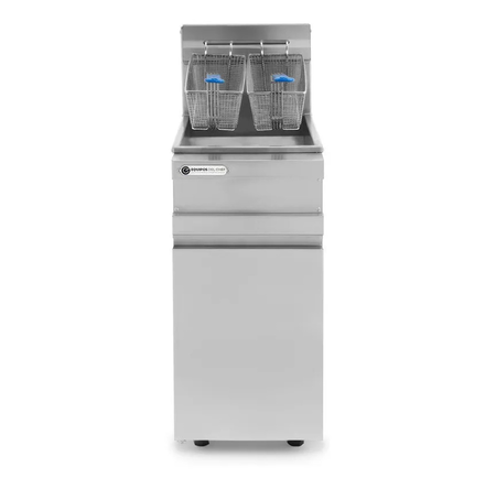 Freidora A Gas Automatica Soul Heat 2 Canastos Plateado
