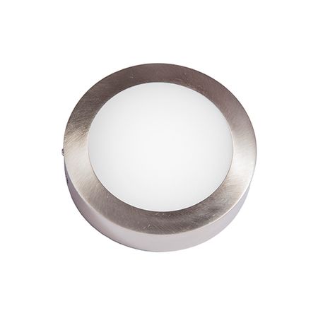 Aplique Plafon Techo Redondo Frio 12W Plata