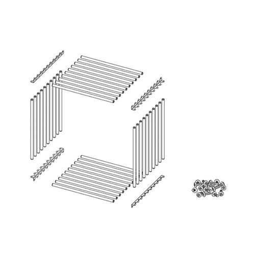 Cubo Modular Metalico DS Home Decoracion Plata - Vista 5
