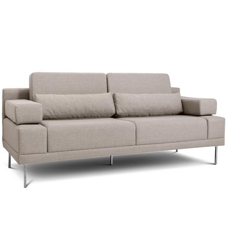 Sillon 2 Cuerpos Verona Tela Aspen Arena Antimanchas Espacity