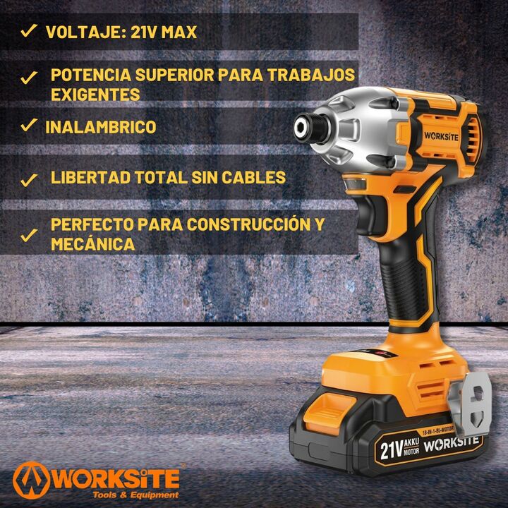 Atornillador De Impacto A Batería Brushless Worksite 270nm - Vista 2