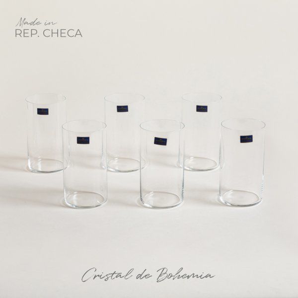 SET X12 VASOS DE CRISTAL DE BOHEMIA ANITA 590 ML - Vista 1