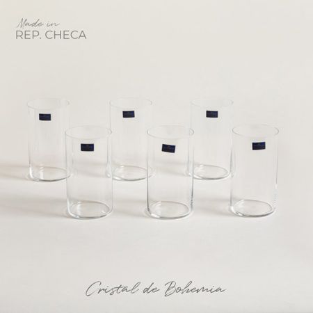 SET X12  VASOS DE CRISTAL DE BOHEMIA ANITA 590 ML
