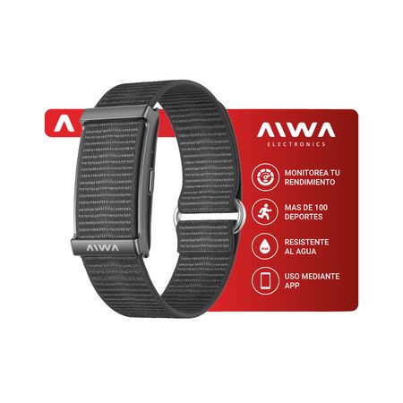 Pulsera Smart Band AIWA batería para 25 Días y +100 Modos Deportivos - Negro
