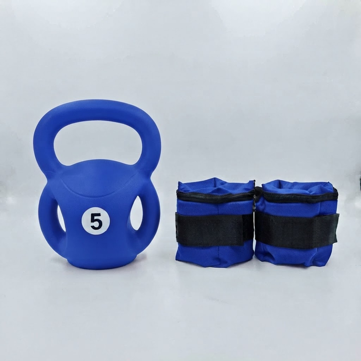 Pesa Rusa con Manijas Laterales 5 Kg + Par de Tobilleras 1 Kg - Vista 1
