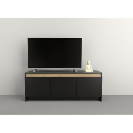 Mesa De Tv-Lcd-Led 56" Tables Cod: 1151 Negro-Olmo Finlandes