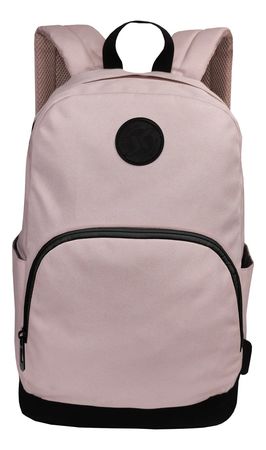 Mochila Kossok Emiro - Escolar - Urbana - Reforzada Rosa/Negro Liso