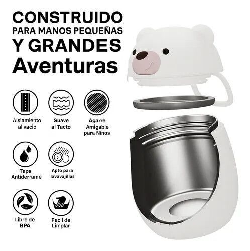 Termo Alimentos Asobu 590 ml Acero Inoxidable Bestie Infantil Oso - Vista 3