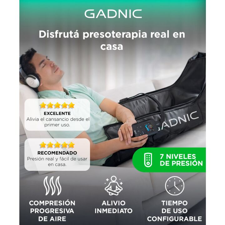 Botas de Presoterapia Gadnic Recuperación Muscular Con Control Remoto (M) - Vista 2