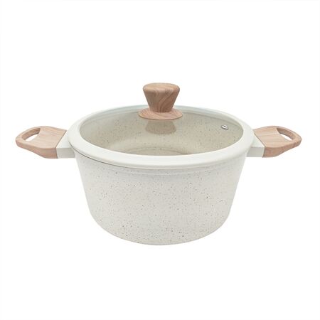 Cacerola Carol Granito Crema 24Cm