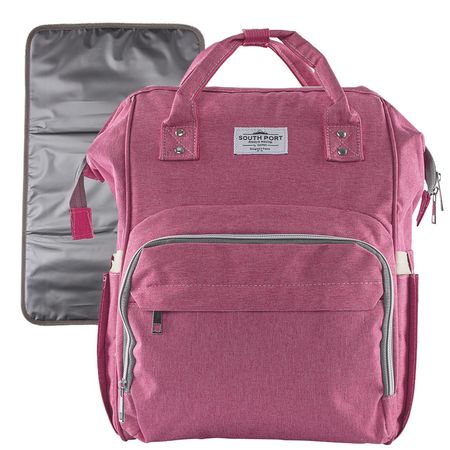 Mochila Maternal Rosa South Port S47 By Gadnic con Cambiador Mochila Porta Mamaderas Térmica