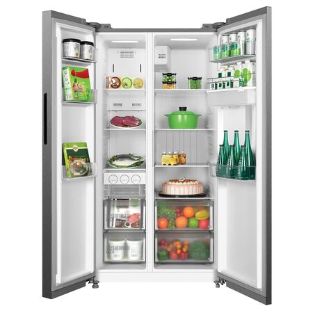 Heladera Inverter Midea Side By Side Inox 510lts.