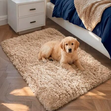 Alfombra 1x06 Mts Nórdica Living Beige Gadnic Lavable Súper Soft