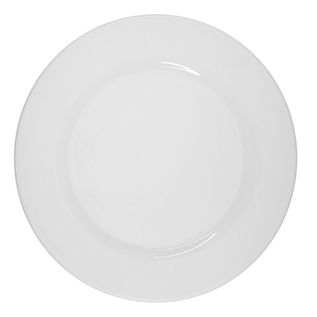 Set X 6 Plato Playo 25cm Porcelana Tsuji 1100 Segunda Selecc Blanco Plato Playo