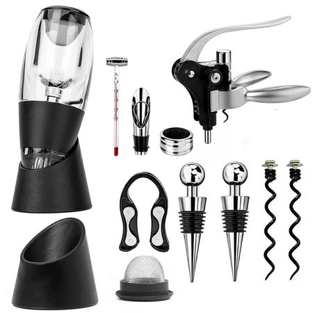 Kit Regalo Sacacorcho + Accesorios + Aireador Vino