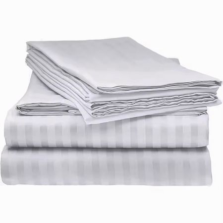 Sabanas premium Dobby King Cama 2.00x2.00 extra suave Blanco