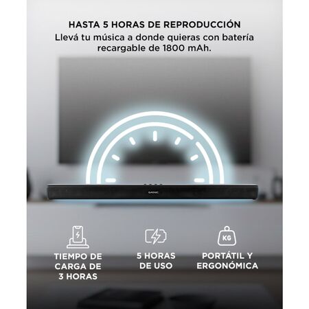 Barra de Sonido Gadnic Bluetooth Para Casa Escritorio Inalámbrico