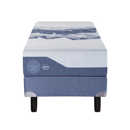 Colchon y Sommier Serta Luisiana 1 Plaza 80x190x28cm De Resortes Pocket Con Espuma Suave