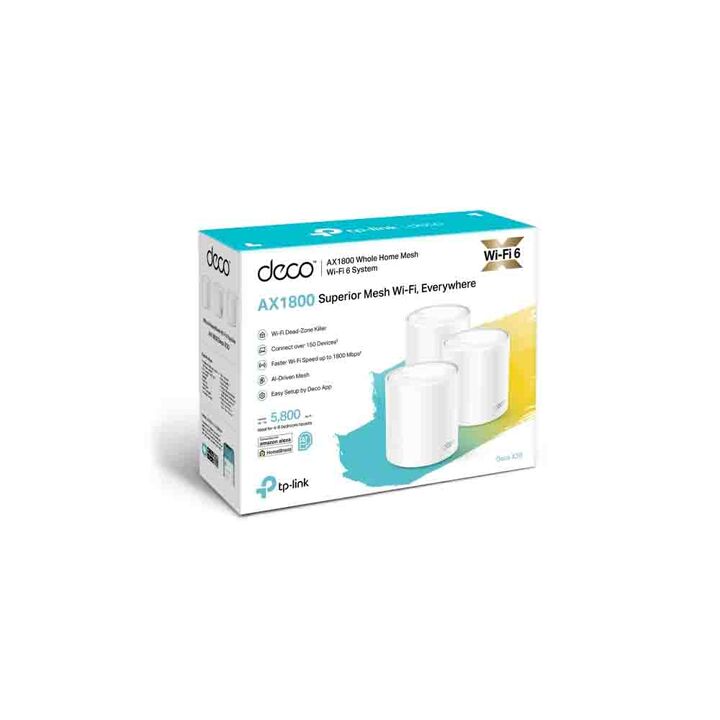 Sistema Mesh Tp-Link Deco x20 3Pack AX1800 Blanco - Vista 1