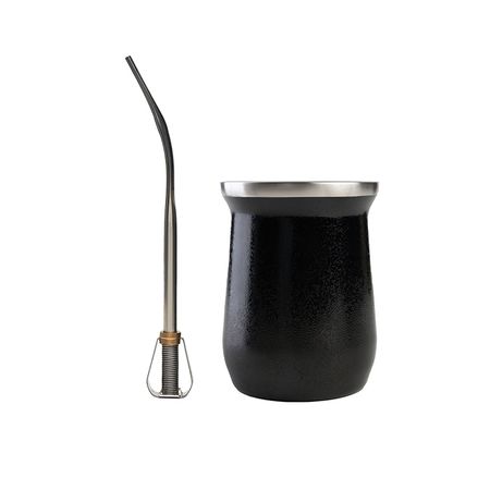 Mate Origen Negro Con Bombilla
