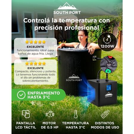 Aparato Enfriado de Agua Chiller Gadnic Crioterapia Baños Frios
