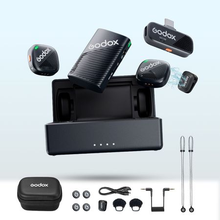 Micrófono Inalambrico Godox Cube C Combo Kit 1 24 bits 40 horas 115 dB 300 m