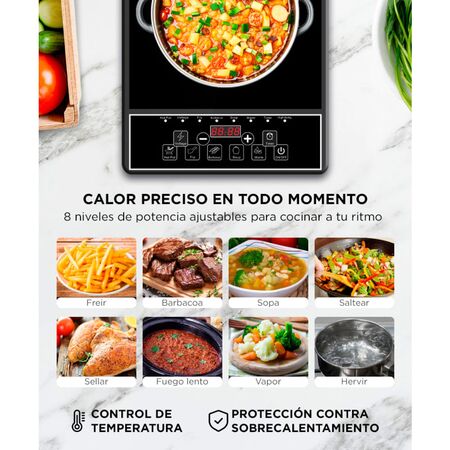 Anafe Vitrocerámico Cuk by Gadnic Eléctrico 1 Hornalla 1500W