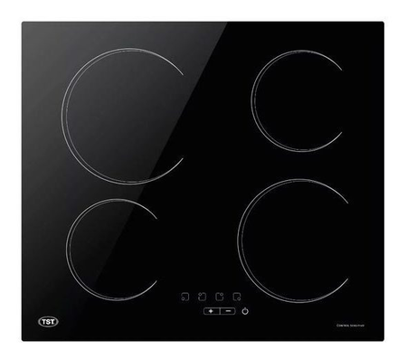 Anafe Electrico Vitroceramico Tst 4 Hornallas 4 Potencias Negro