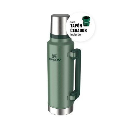 TERMO STANLEY CLASICO 1.4LTS ASA PLEGABLE - VERDE