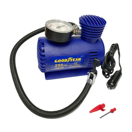 Compresor Portatil de Inflado Rapido a 12v  Goodyear.