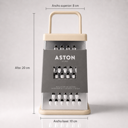 Rallador Manual 4 Caras Acero Inoxidable Antideslizante Aston