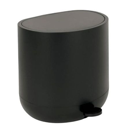 Cesto de Basura Carol 5L Ovalado con Pedal Negro
