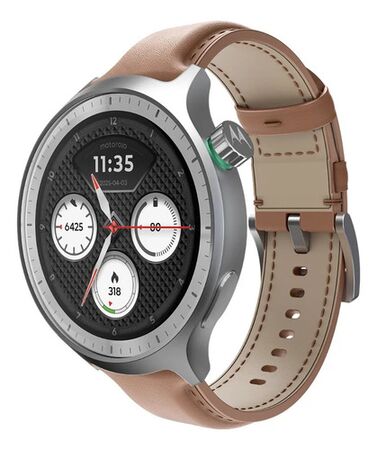 Smartwatch Motorola Pantone Silver - Mocha Mousse Cuero