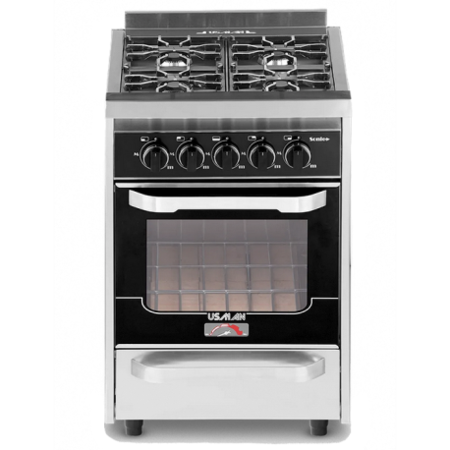 Cocina Usman Mod 7765 Sonic Black Acero 55Cm