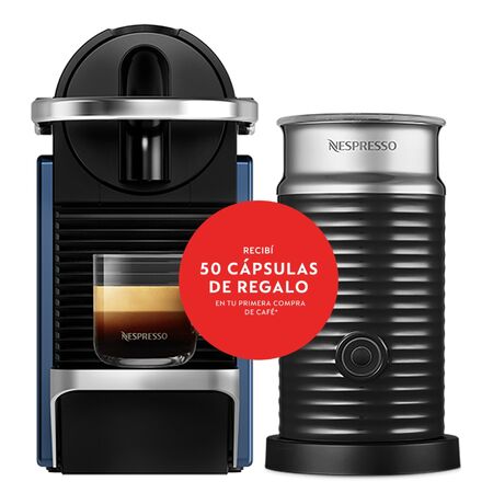 Cafetera Nespresso Pixie Blue con Aeroccino A3KD62-AR-BLNE-EI