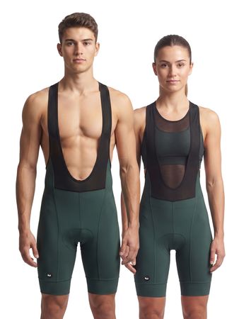 Calza Pavé One Con Tiradores Unisex Ciclismo Verde
