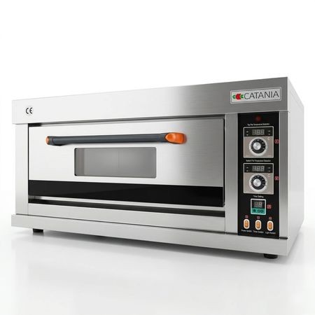 Horno De Piso Refractario 60x40 6,5kw Catania Fkb-1 Plateado